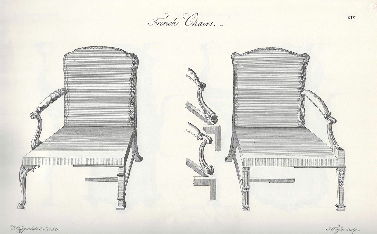 Pair Of Chippendale Period Mahogany Gainsborough Armchairs photo furniture