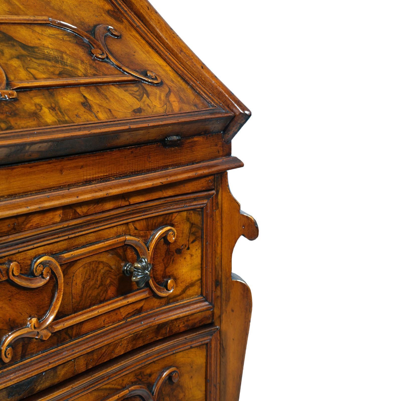 Secretaire Style 700 Lombardo By "Bottega Milanese Dei Valentini", Walnut & Burl photo furniture