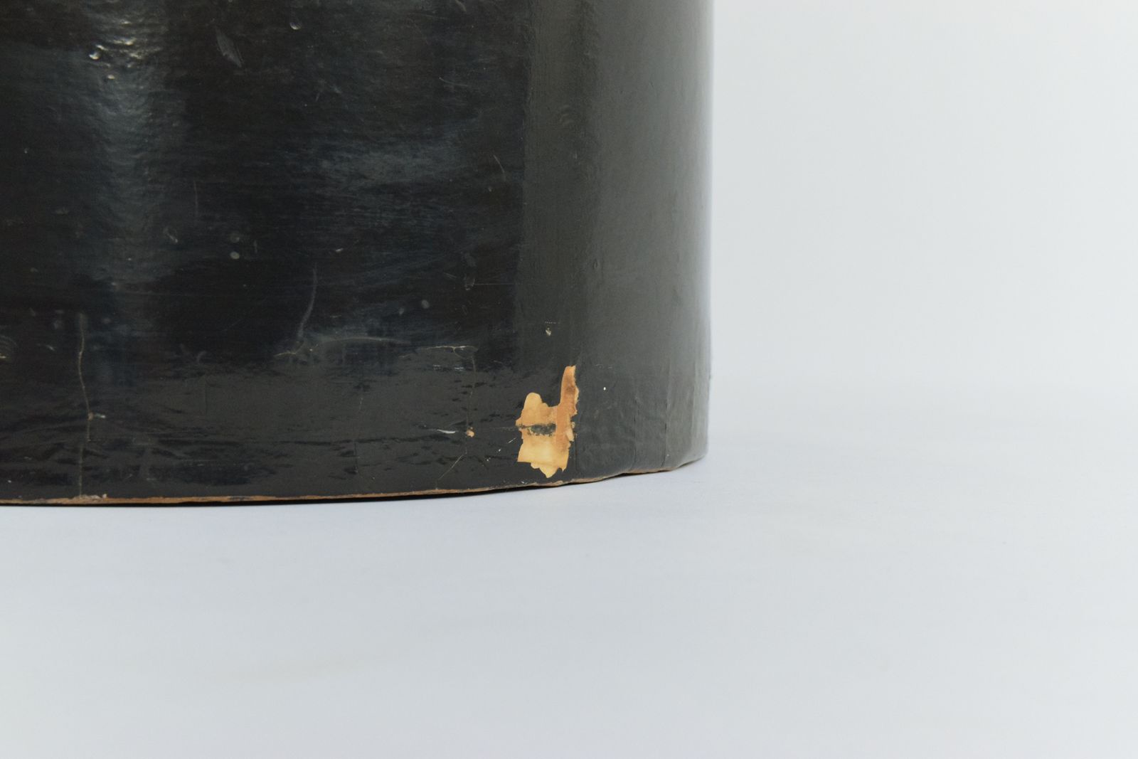 Furniture Vintage Black Tomotom Cardboard Side Table By Bernard Holdaway For Hull Traders Furniture photo