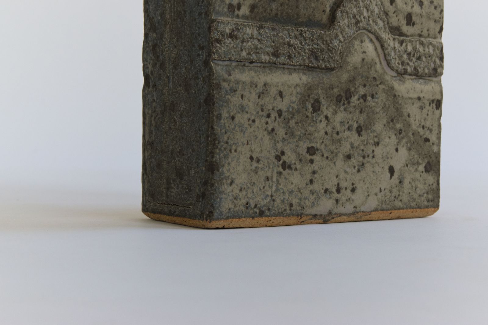 Vintage Studio Pottery Ceramic Slab Built Vase photo Home Decor
