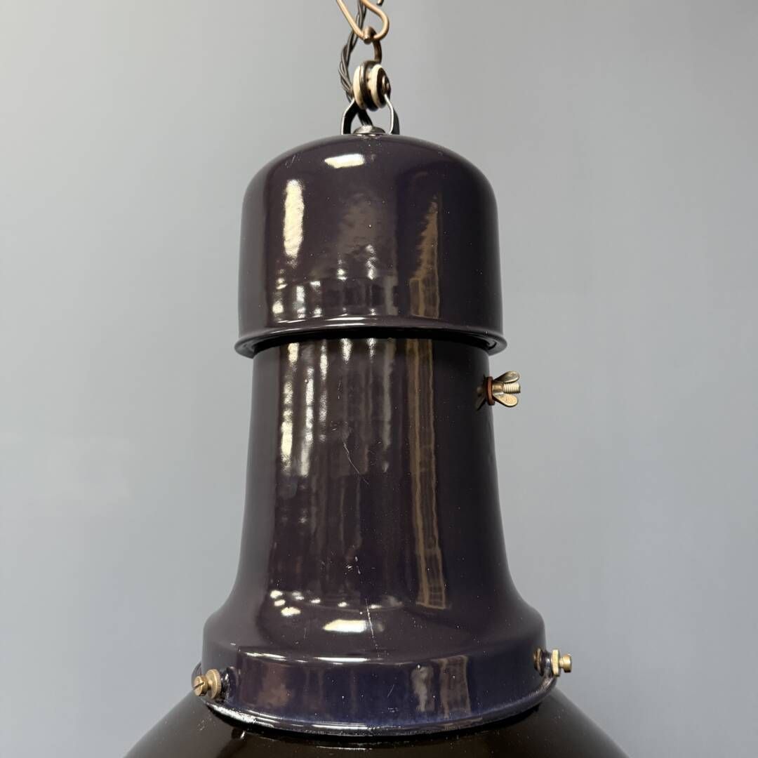 Verlichting Grote Zwarte Emaille Bauhaus Fabriekslamp photo