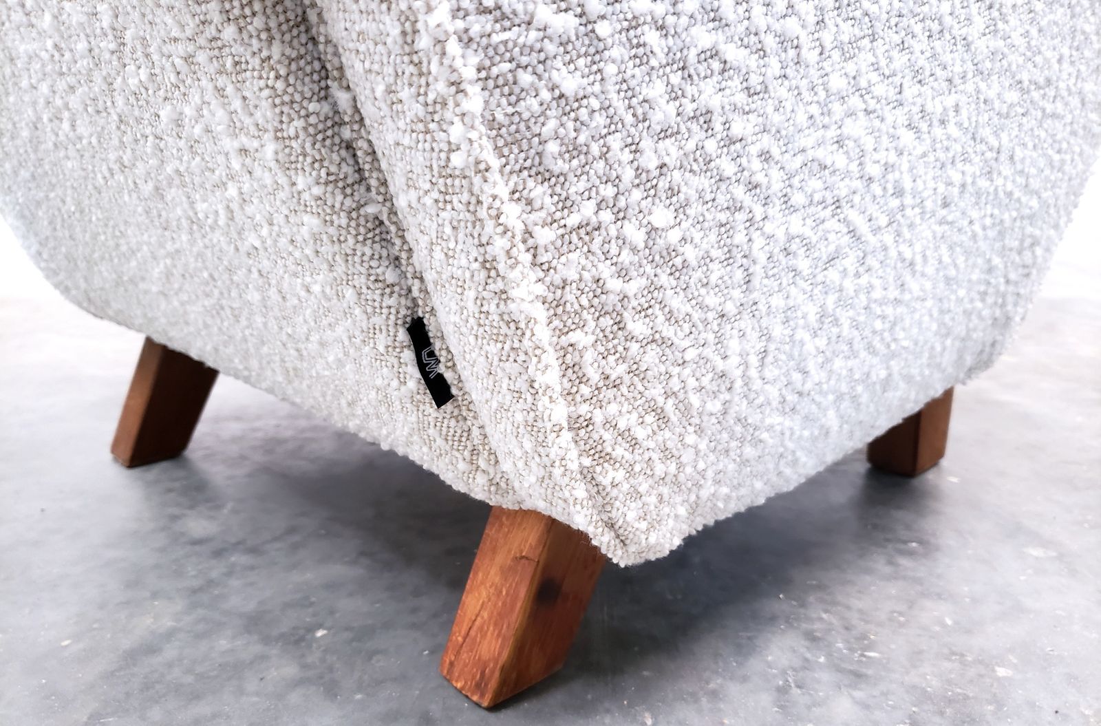 Set Of Two 1930 Jindrich Halabala H   282 Armchairs In Premium Ivory Boucle photo vinterior