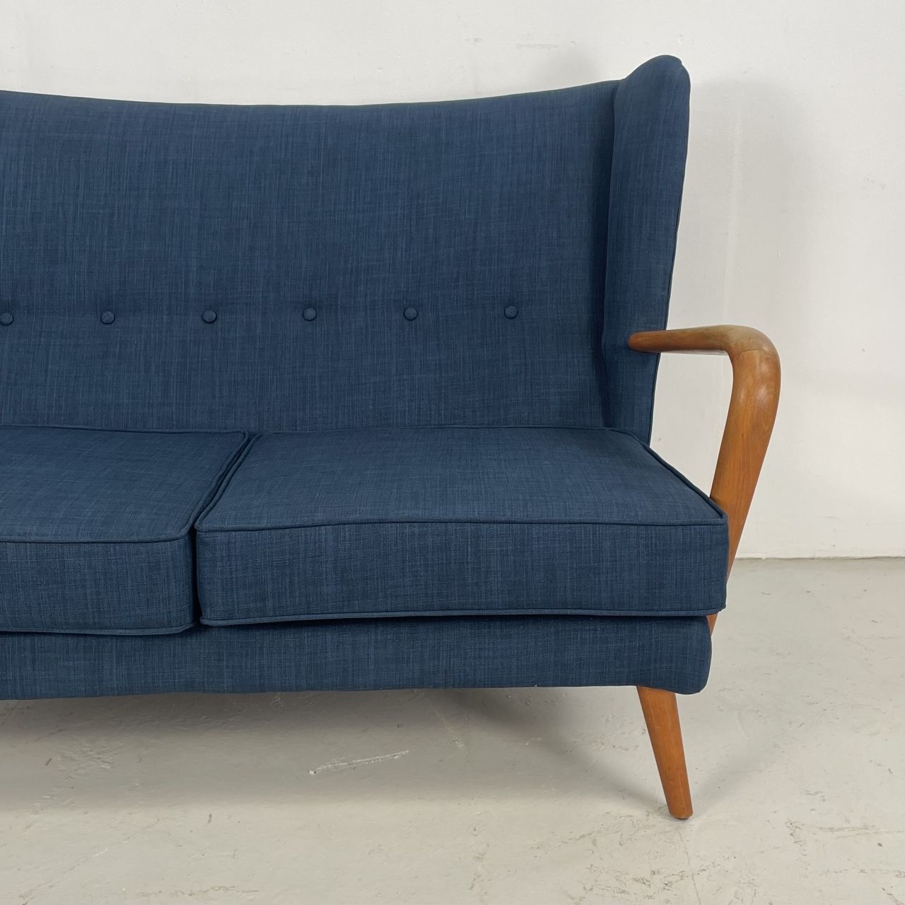 1950s Bambino Sofa By Howard Keith For Hk Furniture In Navy Blue photo buy