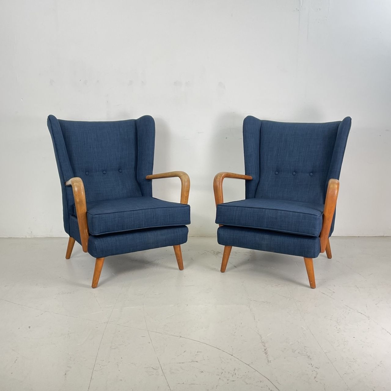 Furniture 1950s Bambino Sofa By Howard Keith For Hk Furniture In Navy Blue photo