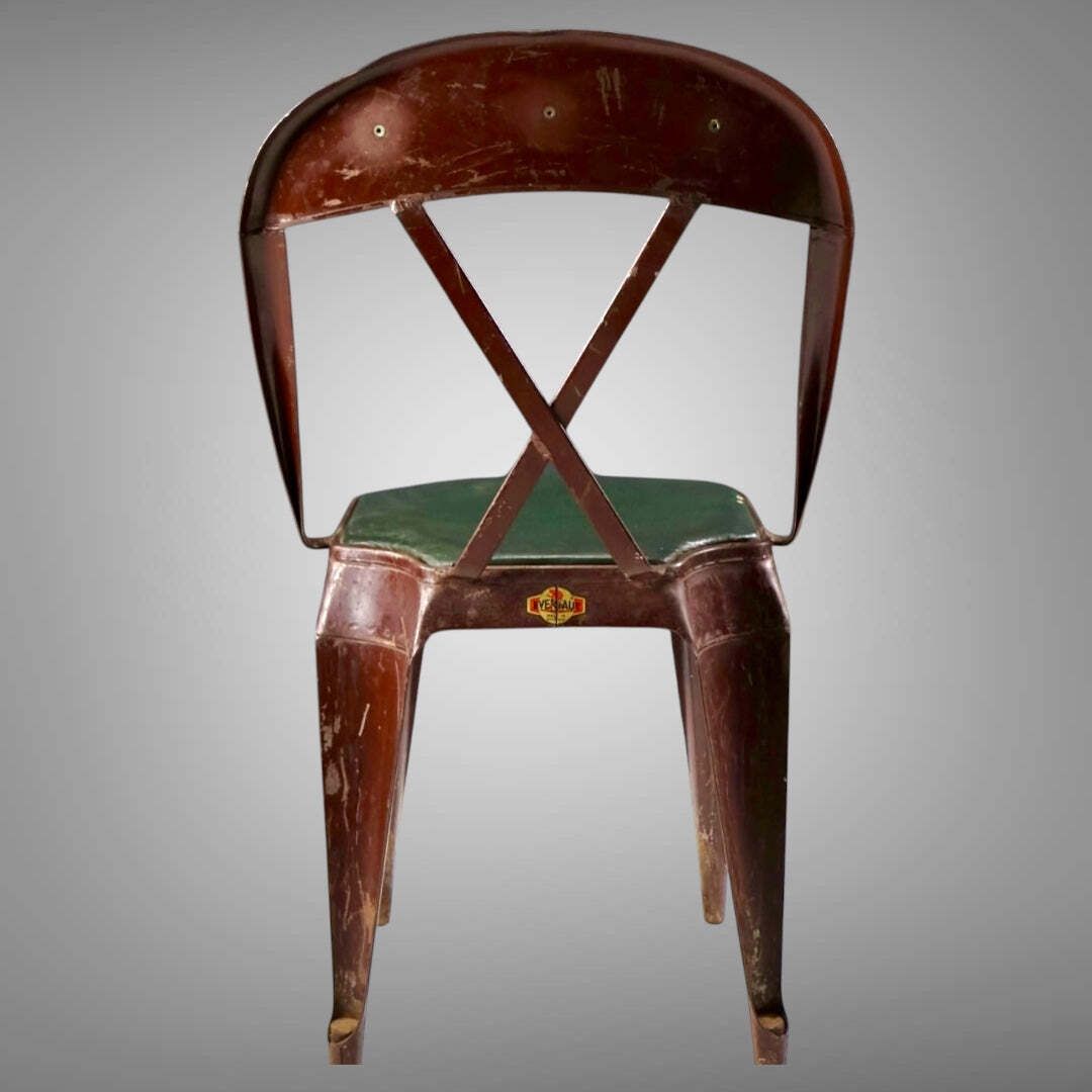 Fabulous Selection Of Original Vintage Industrial Evertaut Engineers/Factory Chairs With Studded Aged Factory Green Upholstery Seat & Back Rest Circa photo buy