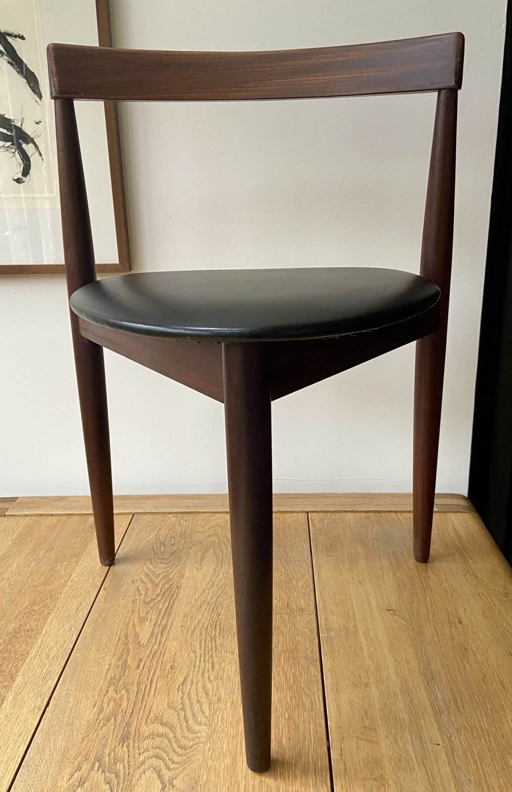 photo buy Set Of 4 Hans Olsen For Frem Rojle Tripod Chairs Mid Century Modern, Danish, Teak