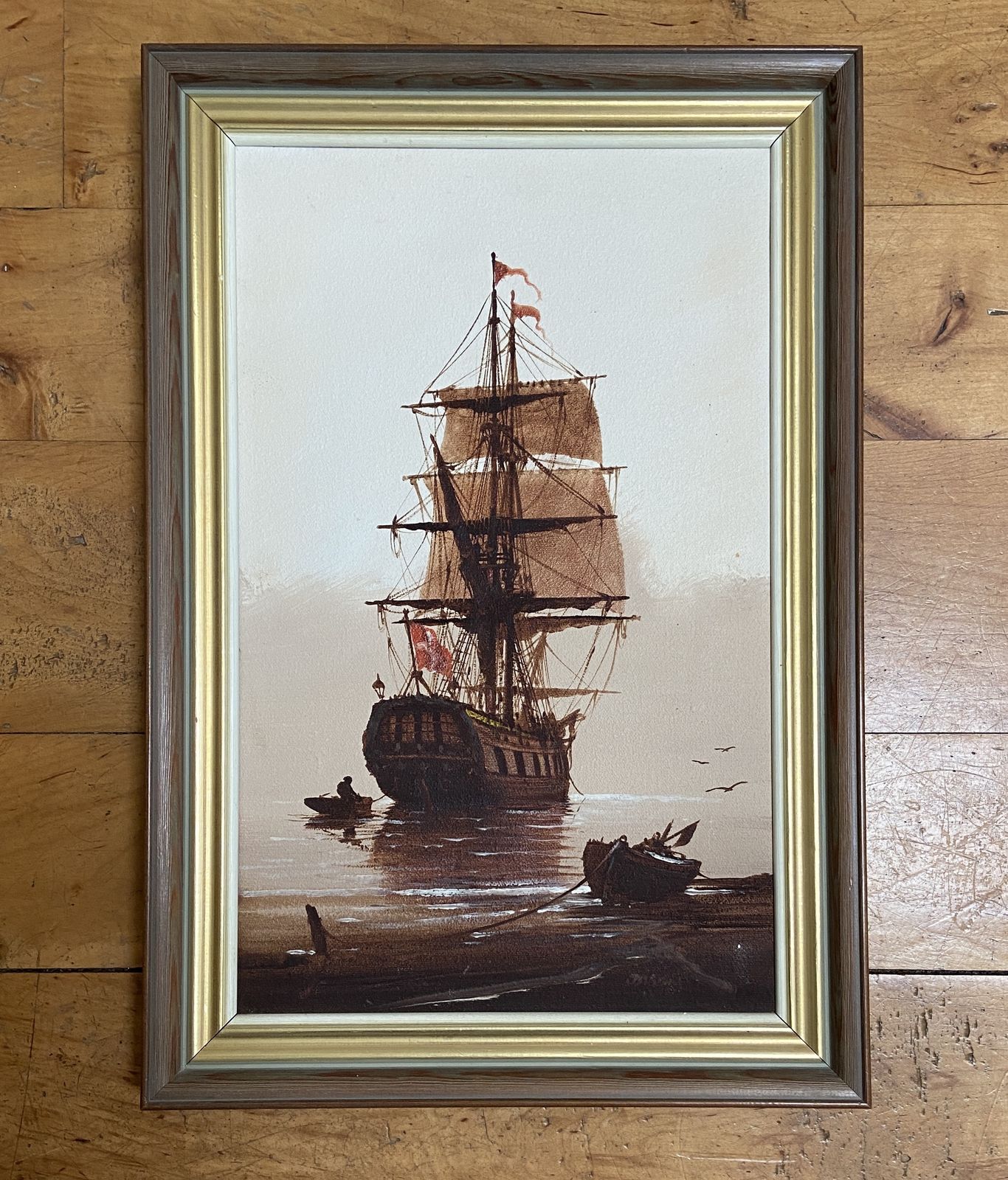 Les 'Jason' Spence   Signed Oil On Canvas   Nautical Painting   Framed photo furniture
