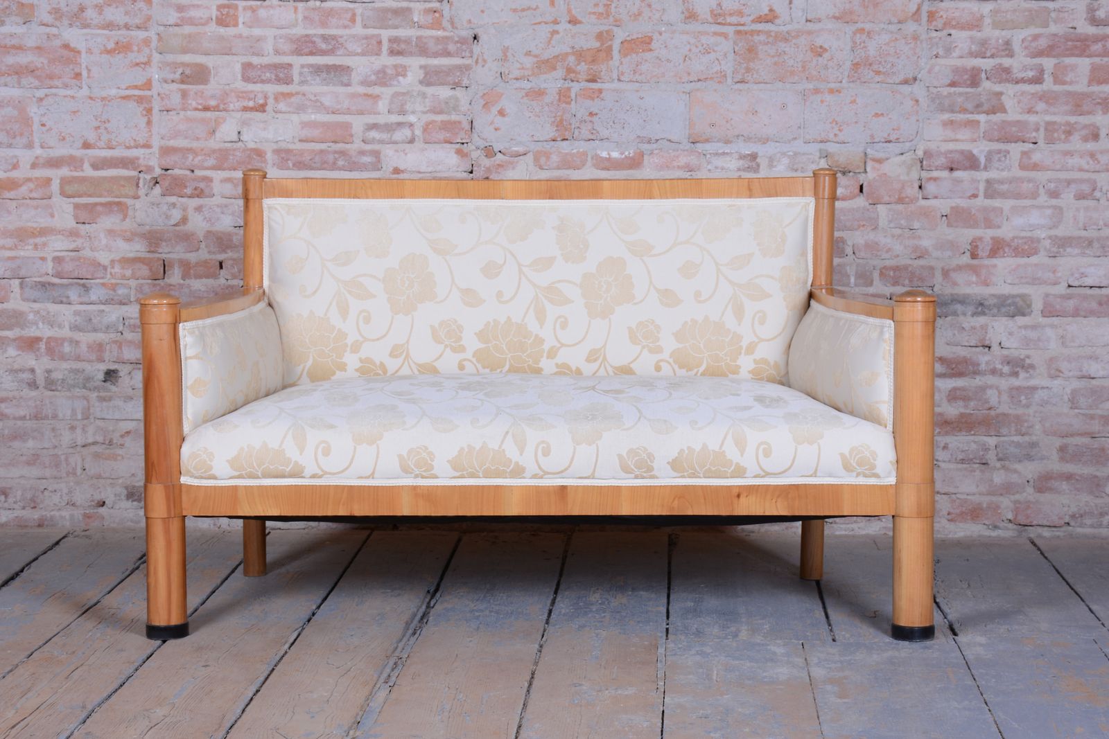 Furniture Restored Biedermeier Sofa, Cherry Wood, Revived Polish, Austria, 1830s photo