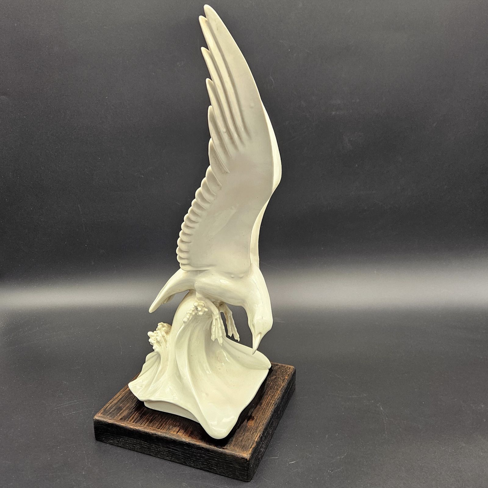 Porcelain Figurine Seagull On Wave By Max Esser For Meissen. 1937 photo for sale