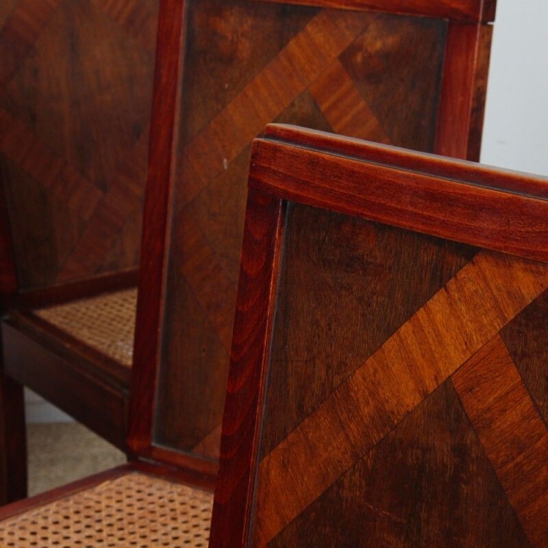 Suite Of 6 Wooden Chairs From The 1930s 40s
