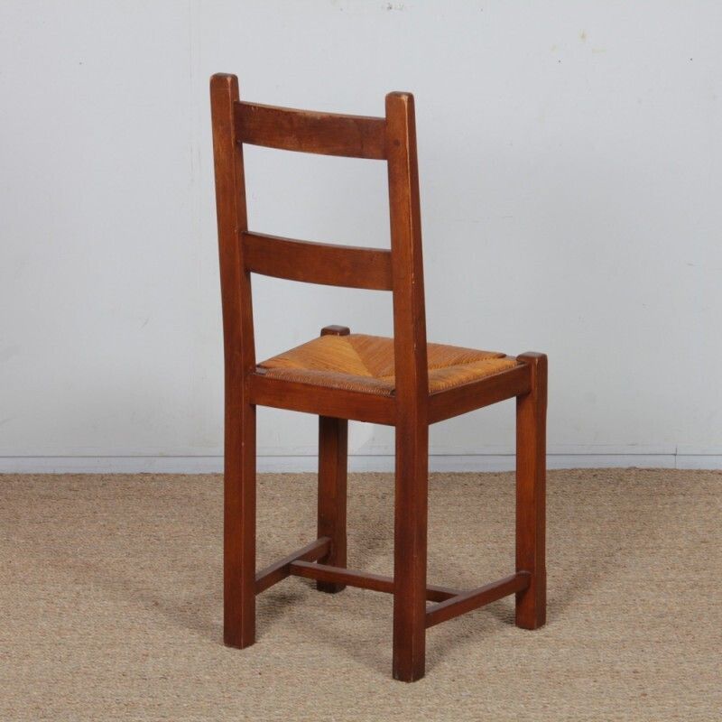 Suite Of 4 Wooden Chairs From The 1960s photo 453.0
