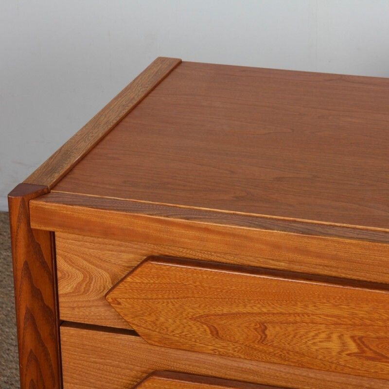 Vintage Solid Elm Chest Of Drawers, 1980s photo furniture
