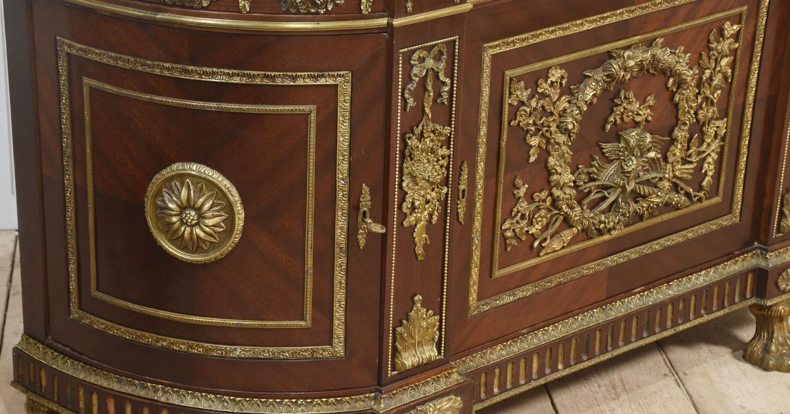Louis XVI Style Mahogany Cabinet photo vintage