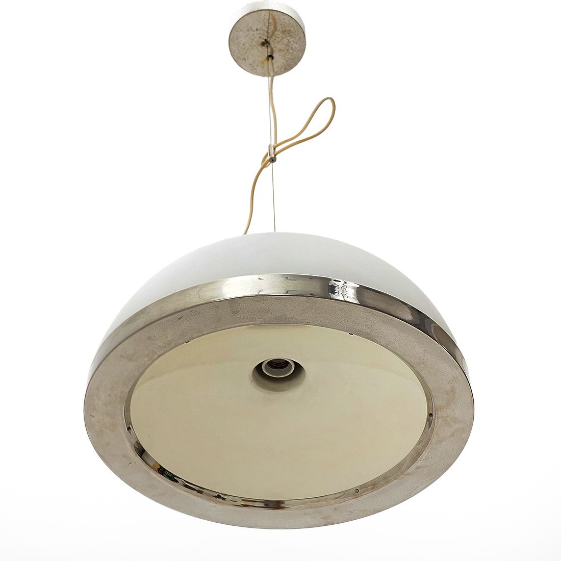 Opaline Glass Chandelier By Pia Guidetti Crippa For Lumi, 1970s photo vintage