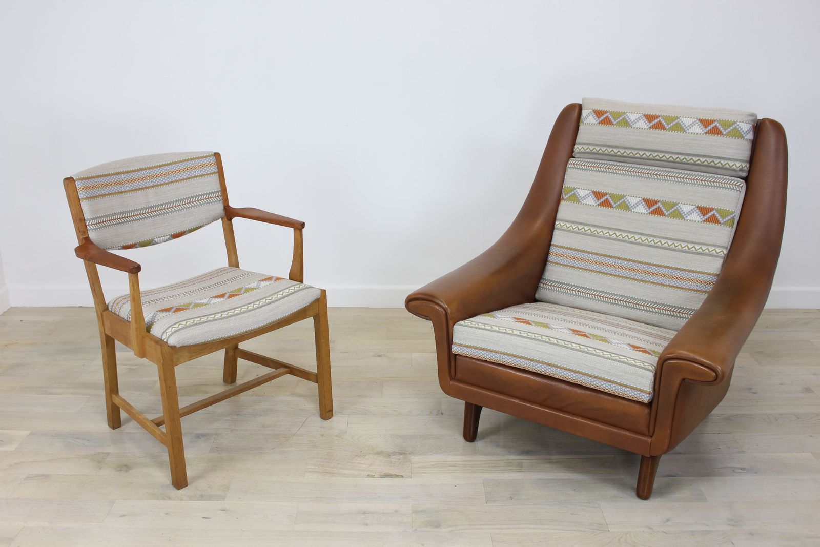 Soro Danish Teak And Oak Desk Chair In Kit Kemp Fabric photo buy