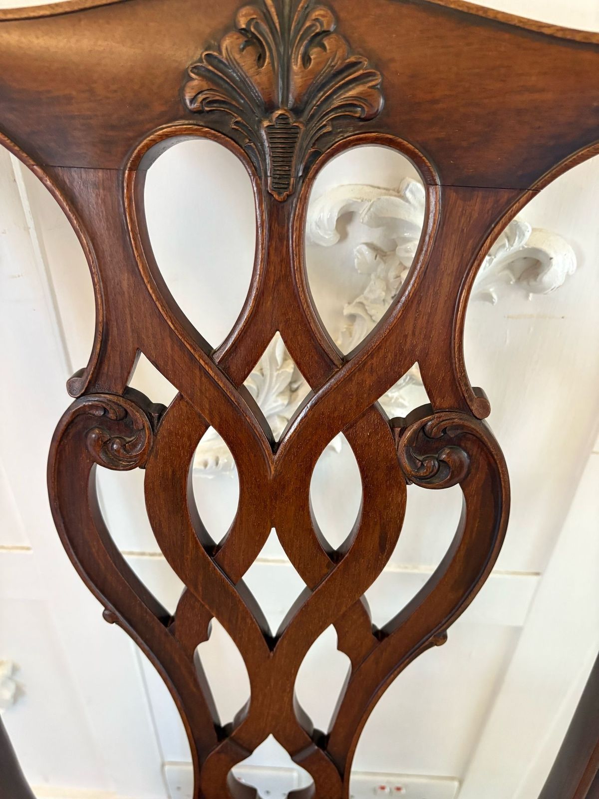 Set Of 8 Antique Early 20th Century Quality Mahogany Dining Chairs photo Furniture