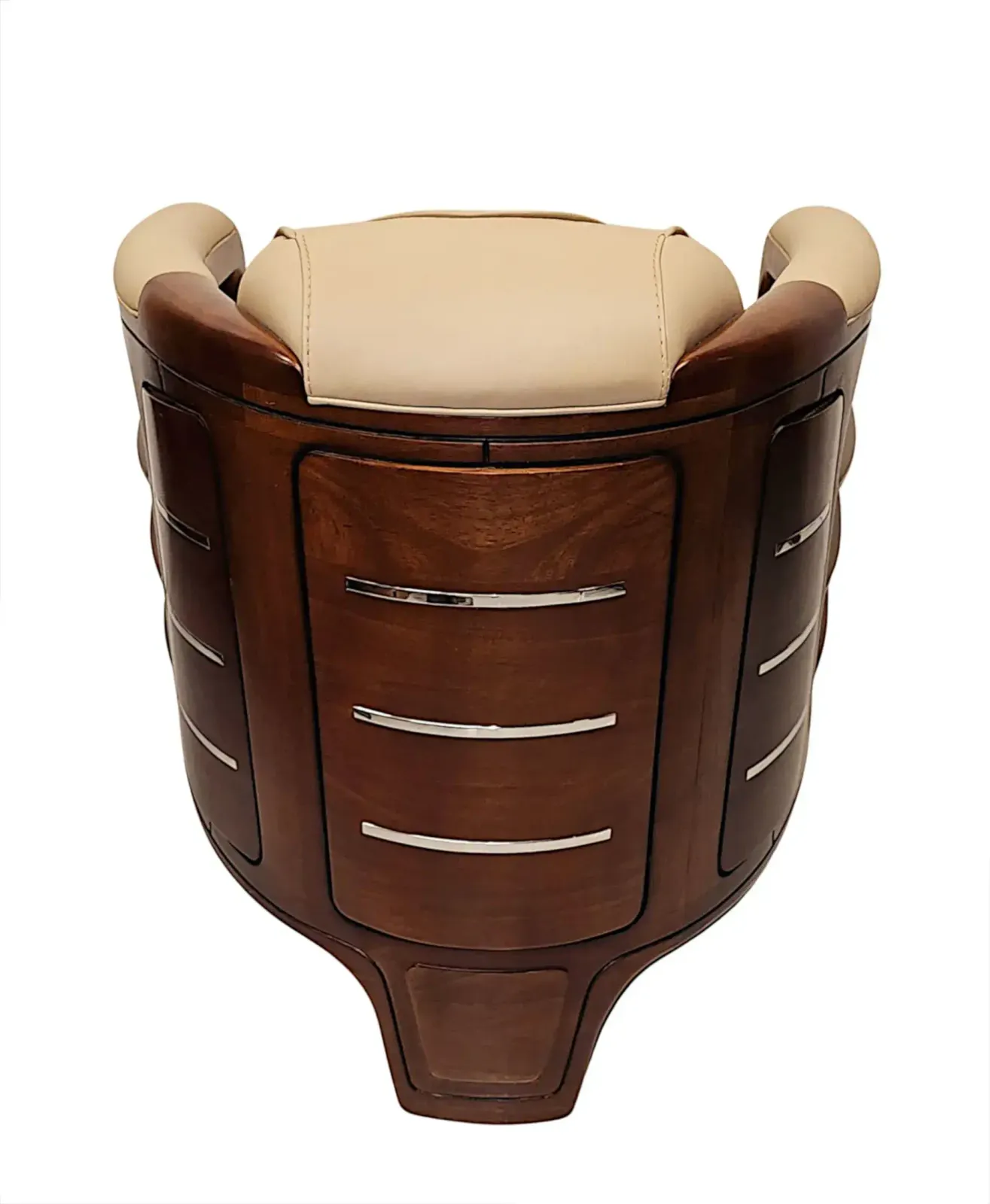 A Very Fine Art Deco Design Leather And Cherrywood Armchair photo buy