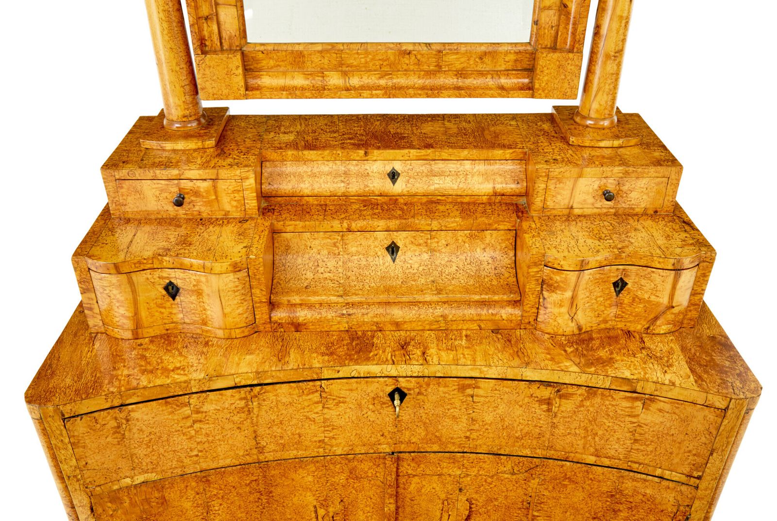 Early 19th Century Birch Biedermeier Vanity Chest Of Drawers photo 5495.0