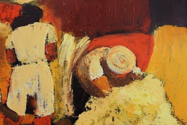Piet Van Den Buys, Large Landscape, 1950s, Oil On Canvas photo Art
