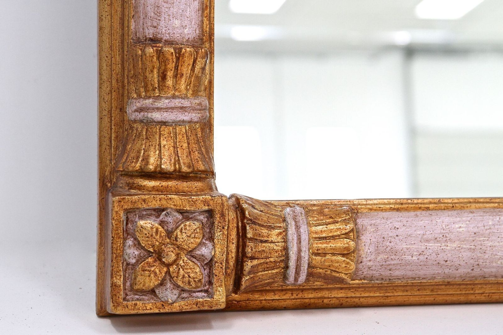 Mid Century Gilt Wall Mirror, Handcarved, 20th Century   Italy Ca. 1950 photo vintage