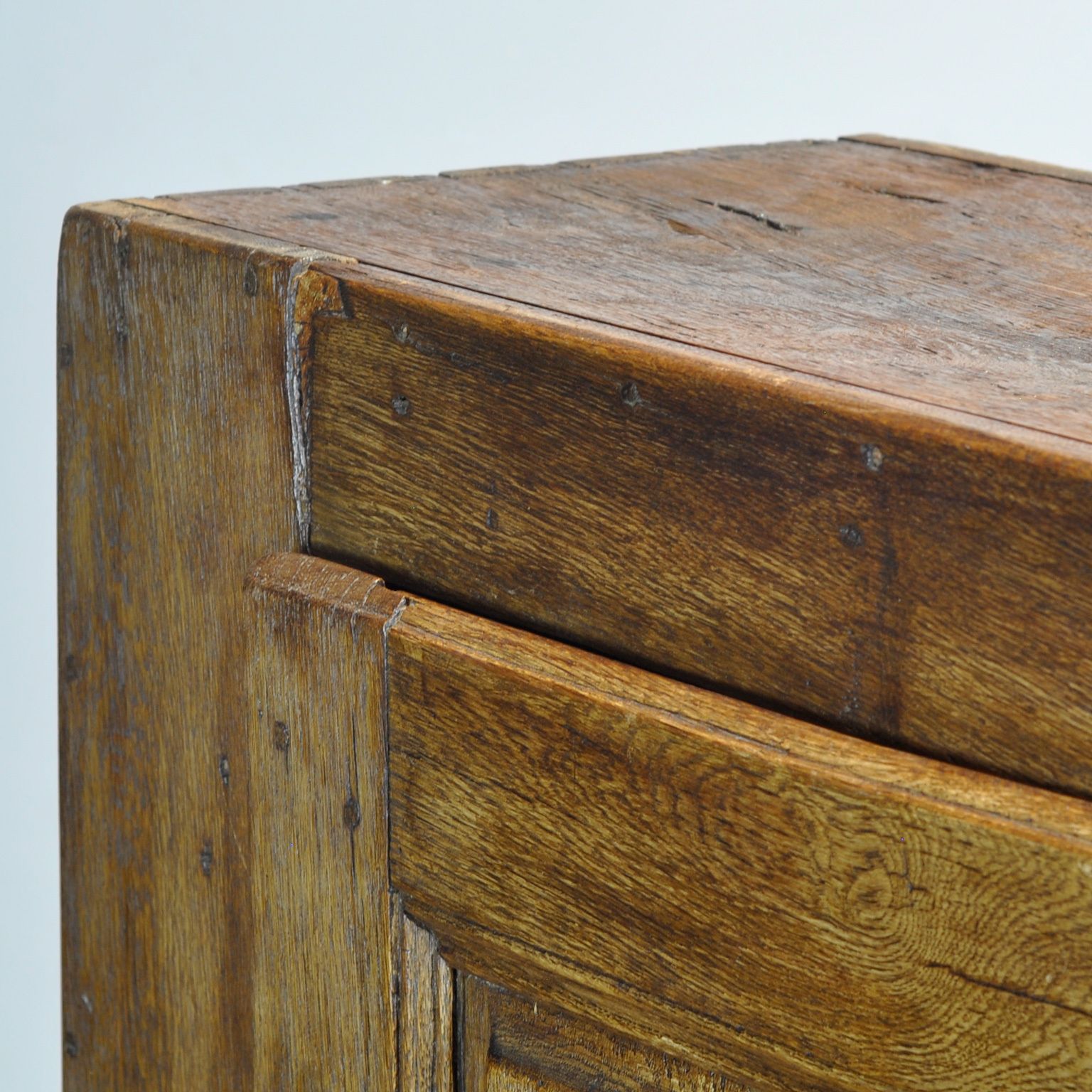 Furniture Antique Oak French Cabinet, Circa 1820 photo