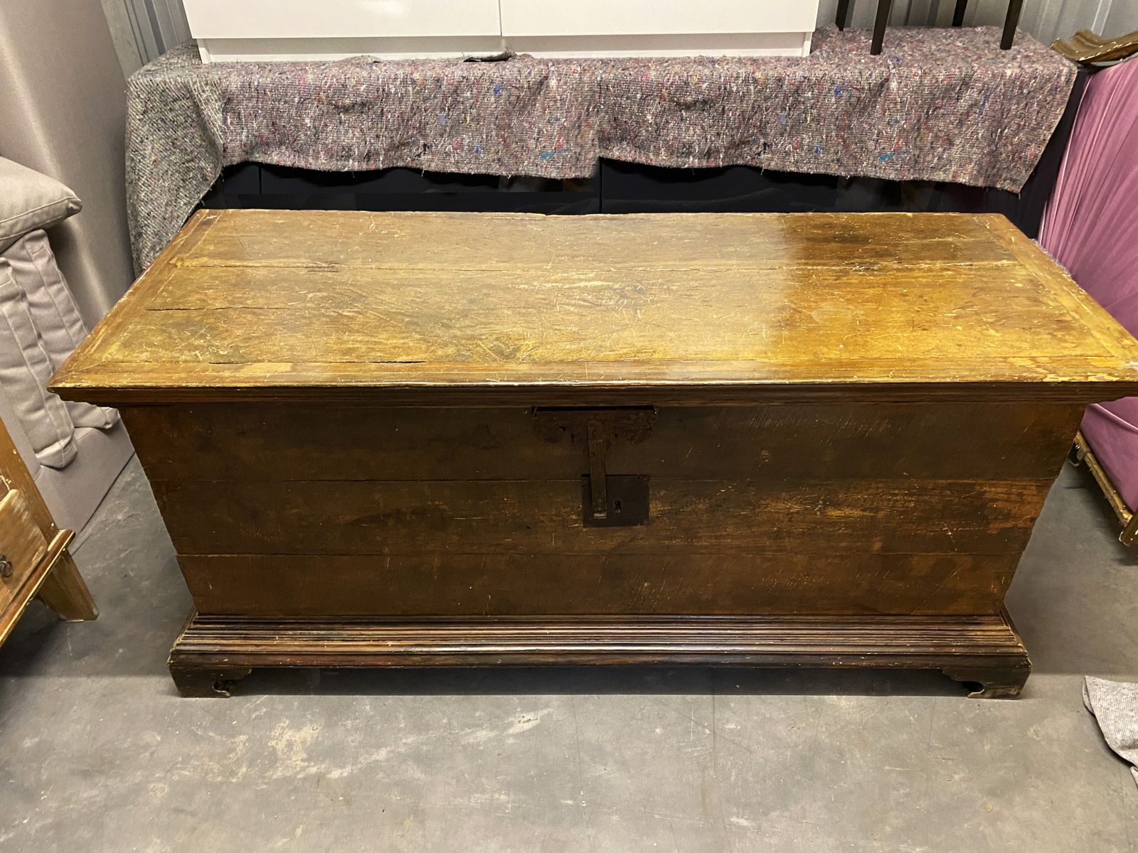 Superb Brazilian Jatoba / Oak Farmhouse Large Chest photo vinterior