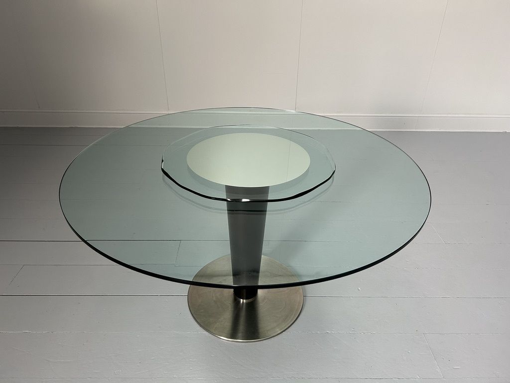 Gallotti And Radice “Upside 14” Round Circular Glass Top Dining Table photo buy