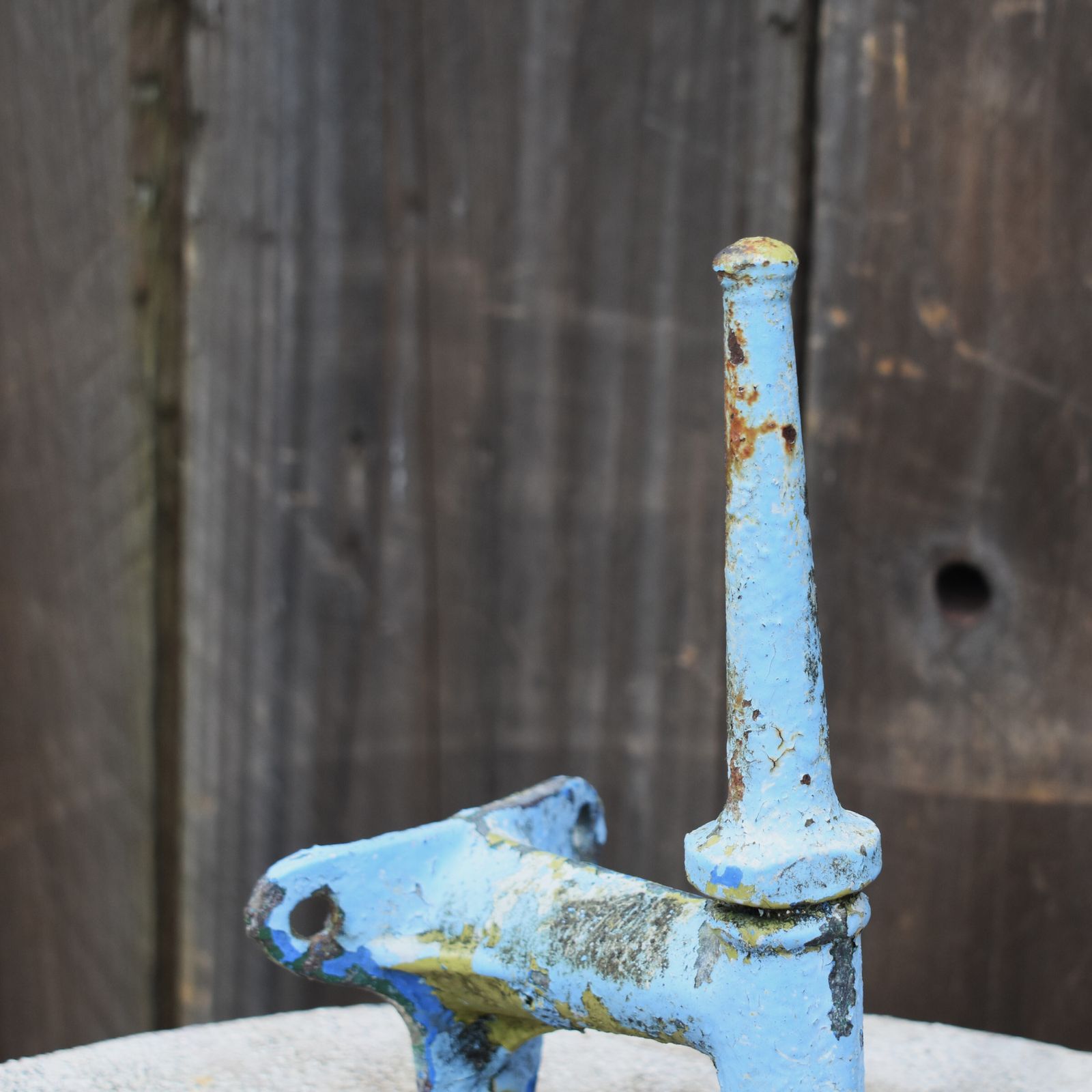photo for sale Antique Salvaged Cast Iron Painted Wall Lightning Rod Garden Weathervane