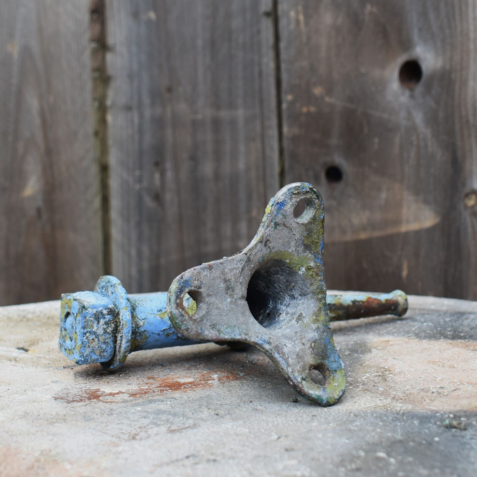 75.0 Antique Salvaged Cast Iron Painted Wall Lightning Rod Garden Weathervane photo