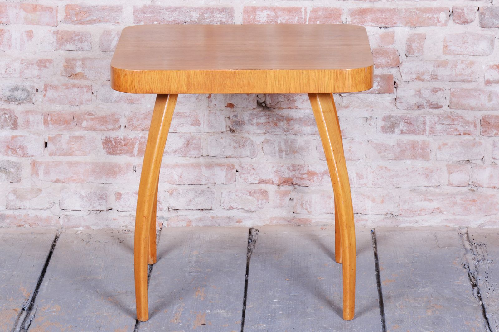 Restored Art Deco "Pavouk" Table, By J, Halabala, Up Závody, Oak, Czech, 1940s photo vintage