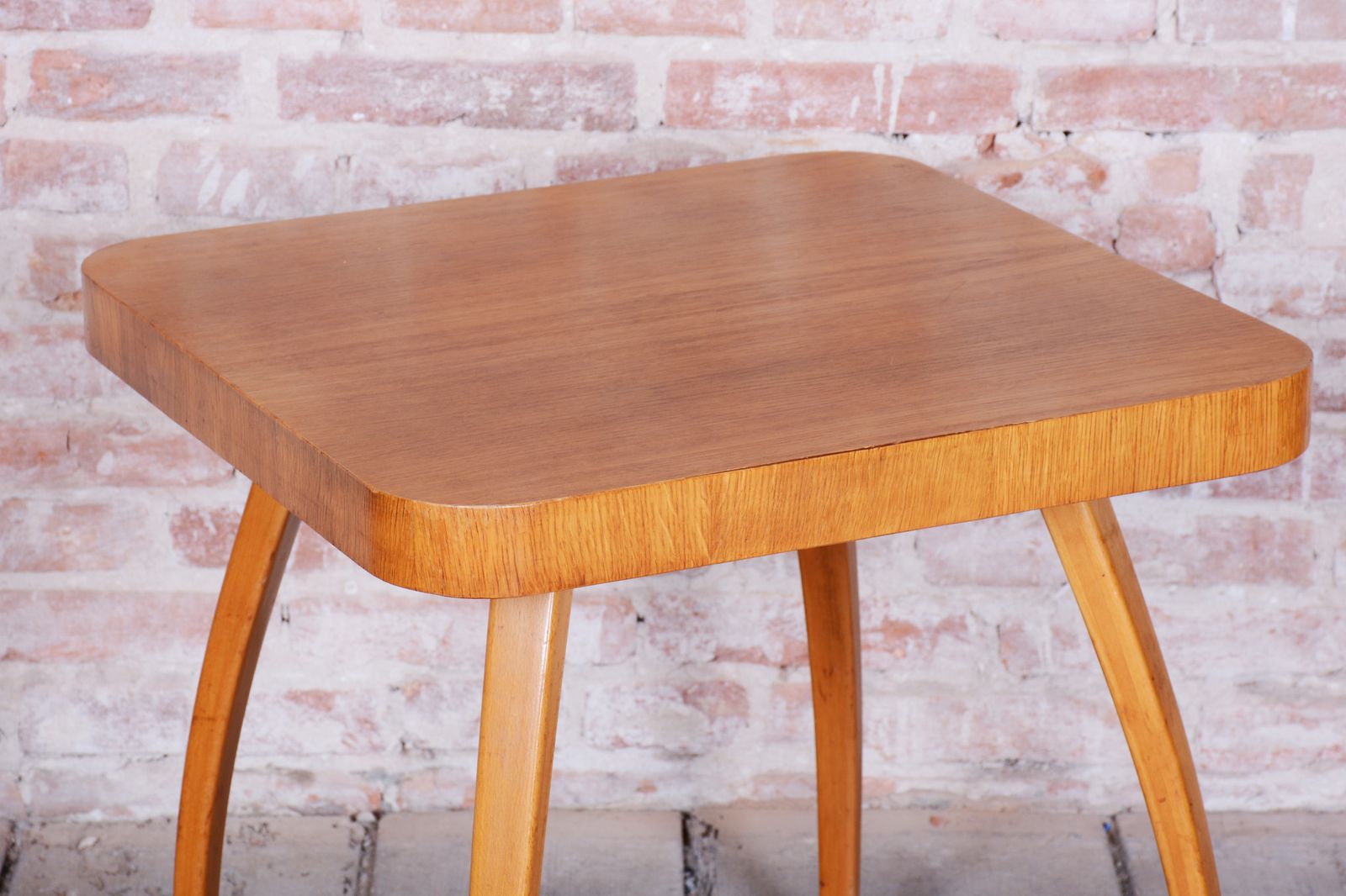 photo furniture Restored Art Deco "Pavouk" Table, By J, Halabala, Up Závody, Oak, Czech, 1940s