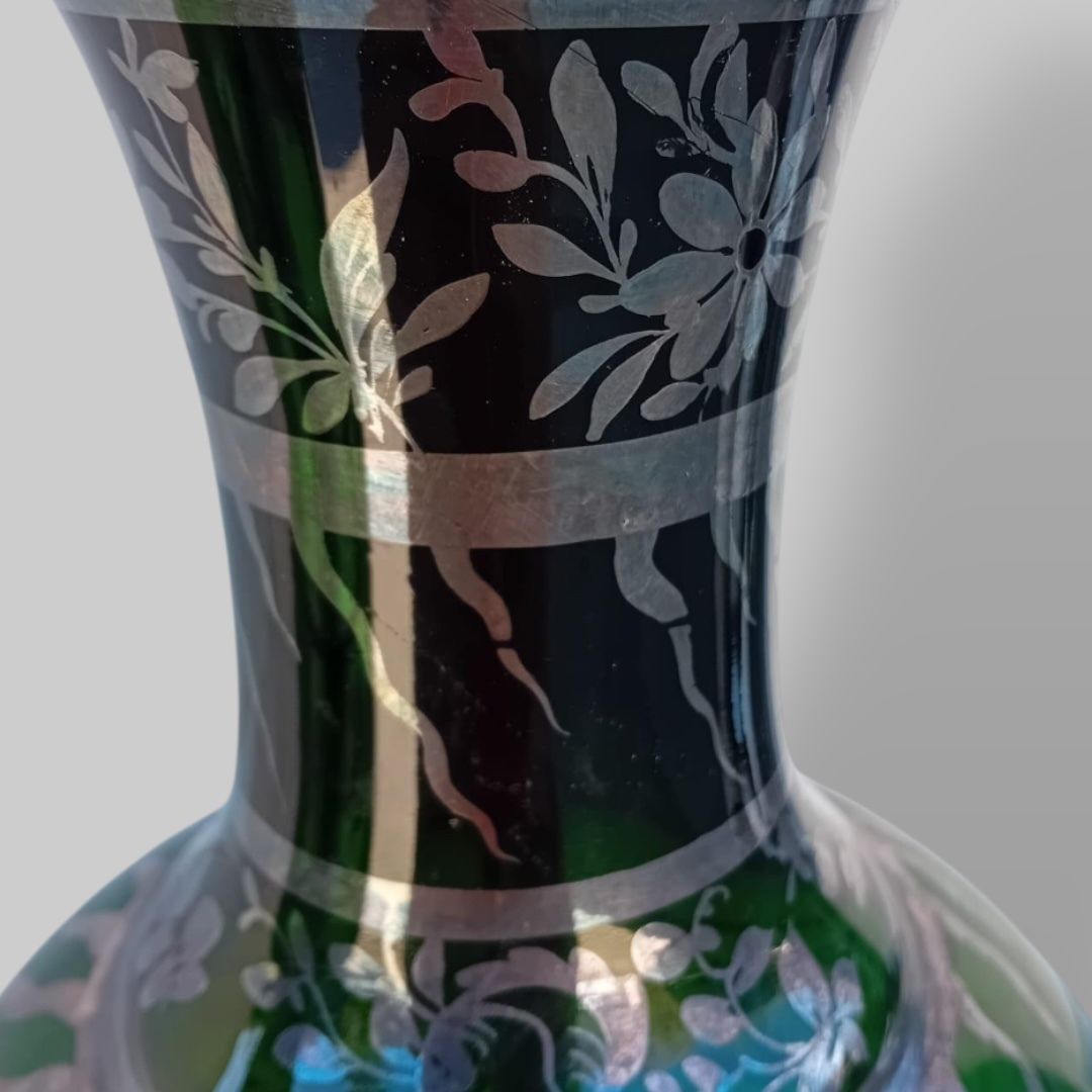 A Pair Of Vintage Bohemian Glass Table Lamps photo Lighting