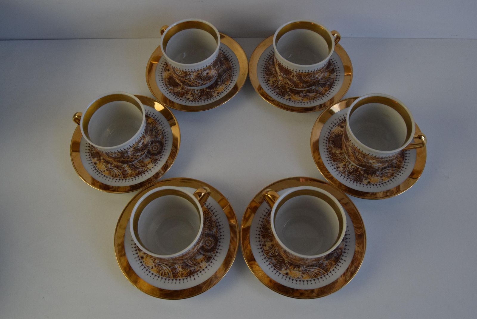 Set Of Six Cups And Saucers By Epiag 1950s photo Home Decor