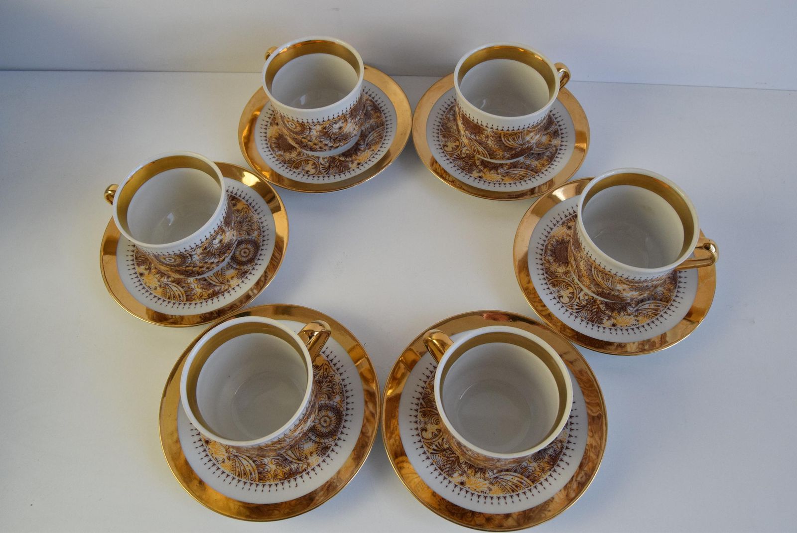 Set Of Six Cups And Saucers By Epiag 1950s photo 297.0