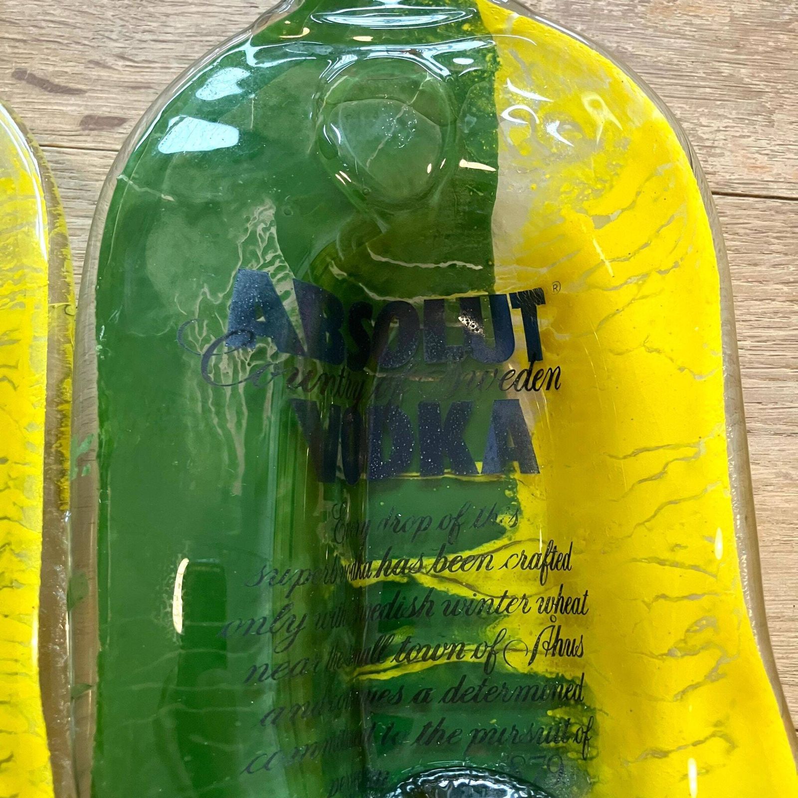 Rare Collectible Absolut Vodka Double Glass Bowl Large 27cm photo Home Decor