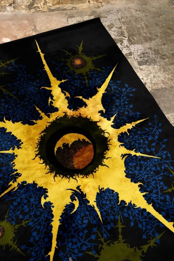 Xxl Wool Rug Saturne By Marc Petit For Saint Frères, France 1960s photo vinterior