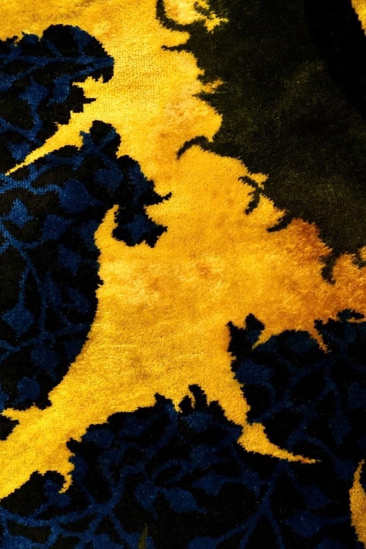 Xxl Wool Rug Saturne By Marc Petit For Saint Frères, France 1960s photo vintage