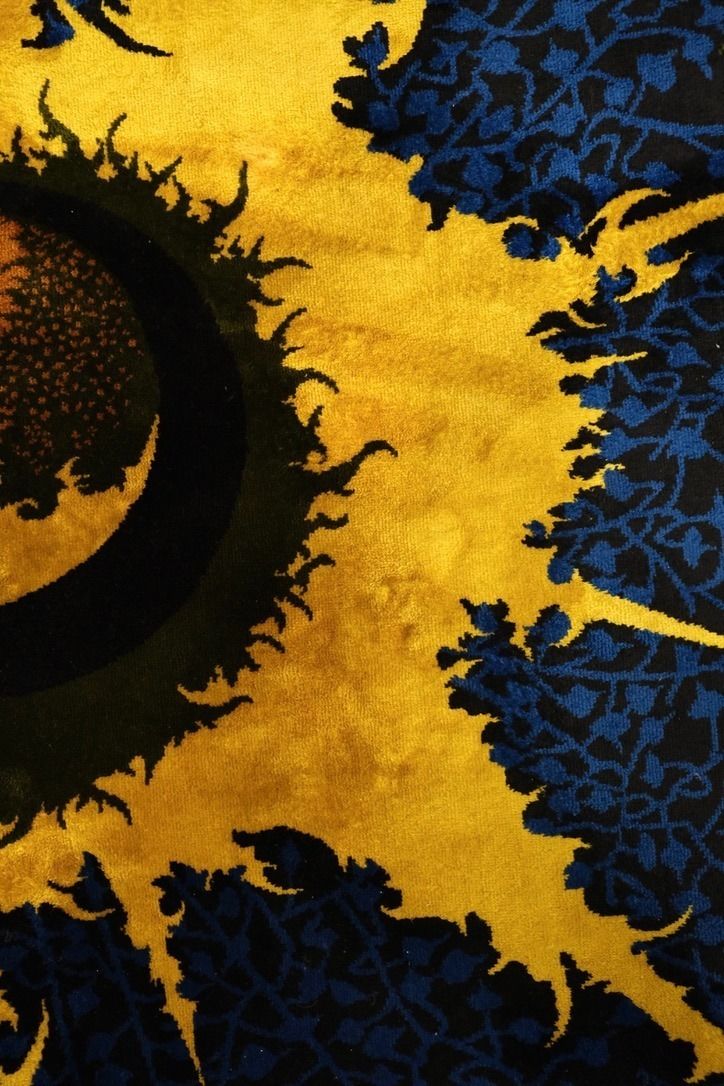 photo vinterior Xxl Wool Rug Saturne By Marc Petit For Saint Frères, France 1960s