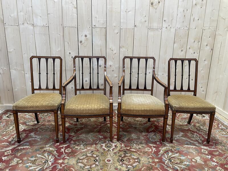 Paire De Fauteuils Et Paire De Chaises Anglais