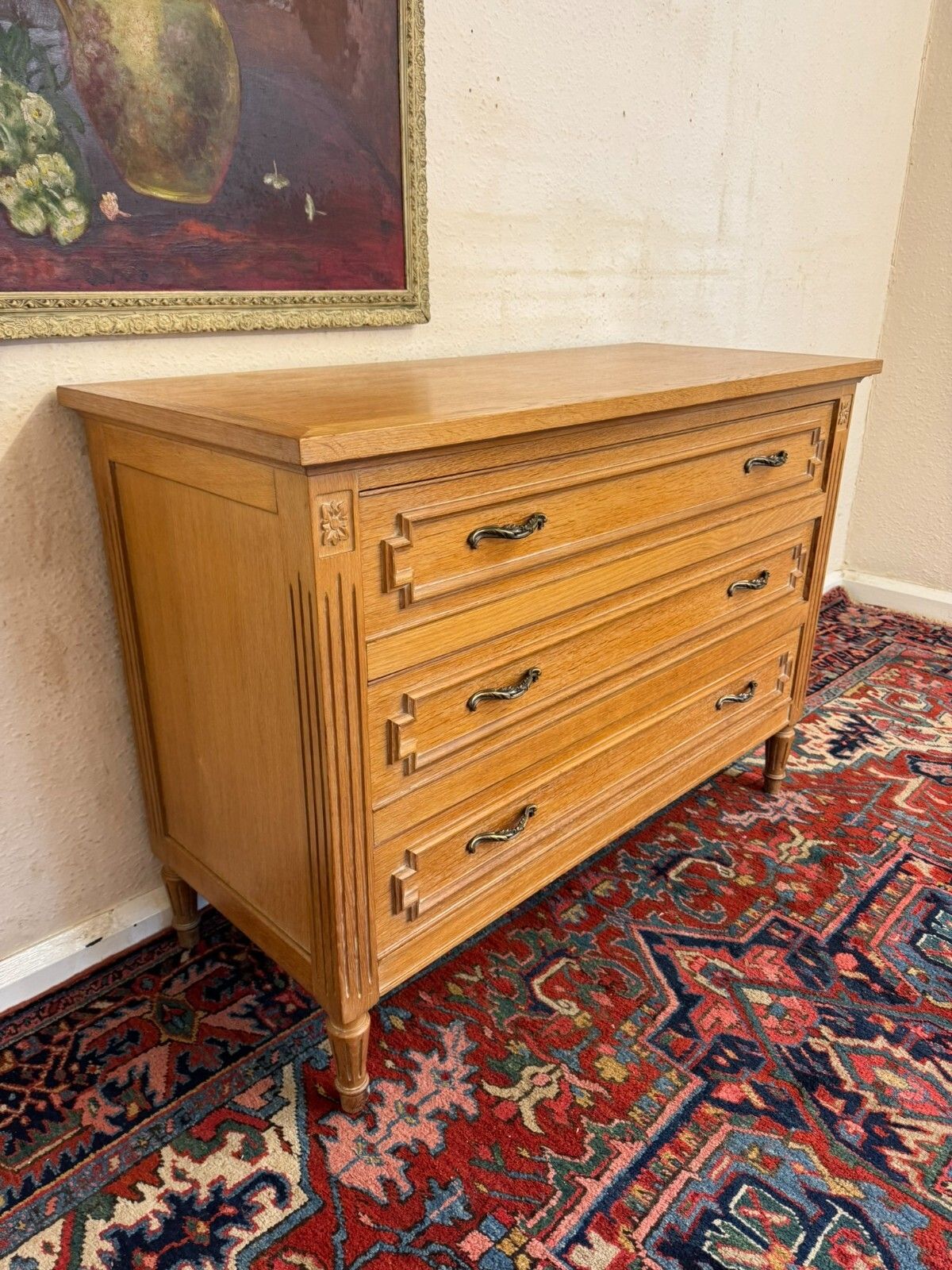 Fabulous French Empire Oak Commode/Chest Of Drawers Circa 1950 photo 395.0