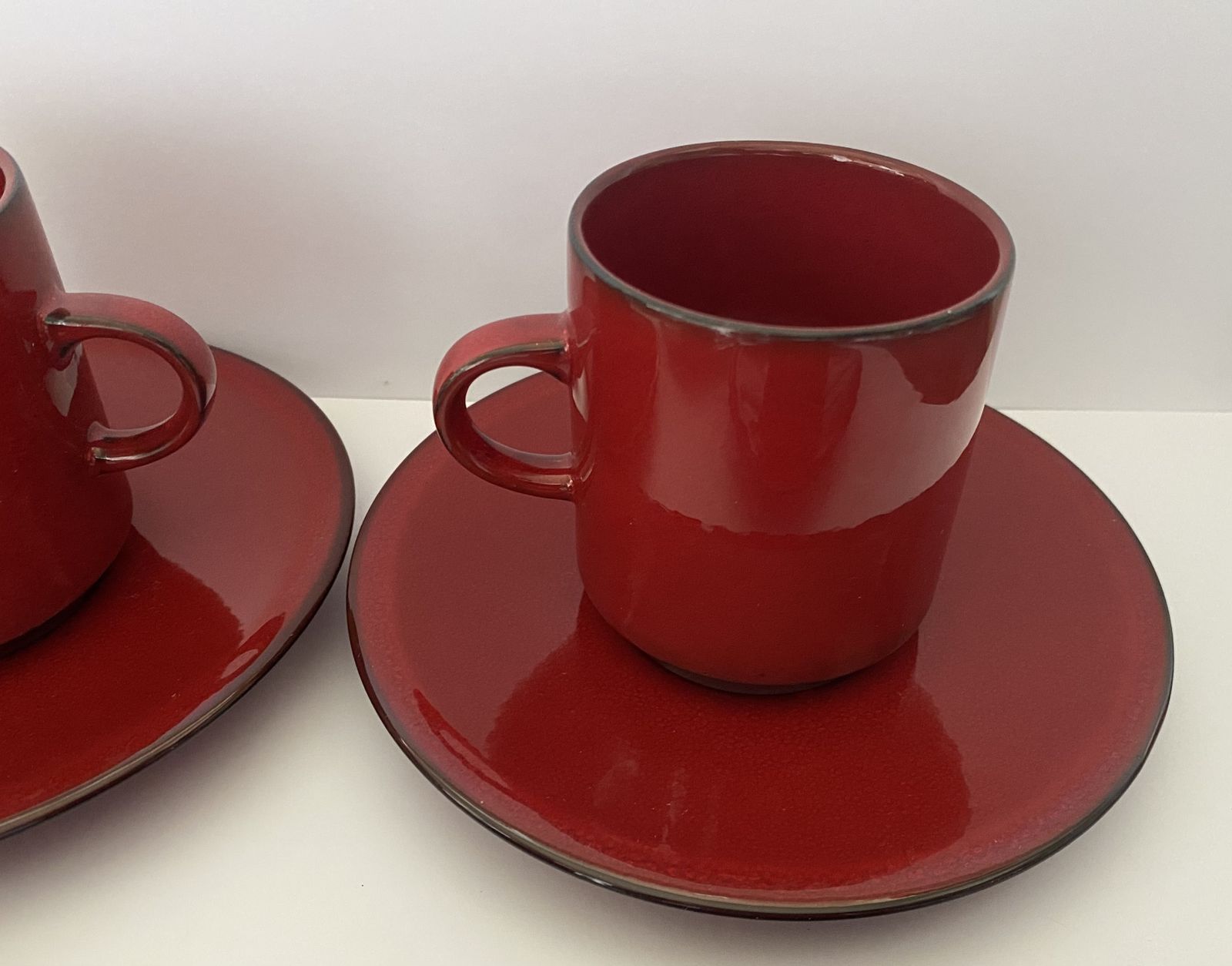 50.0 Vintage, 1970’s, Villeroy & Bosh, ‘Granada’ Design, Cups & Saucers, Set Of 4, photo