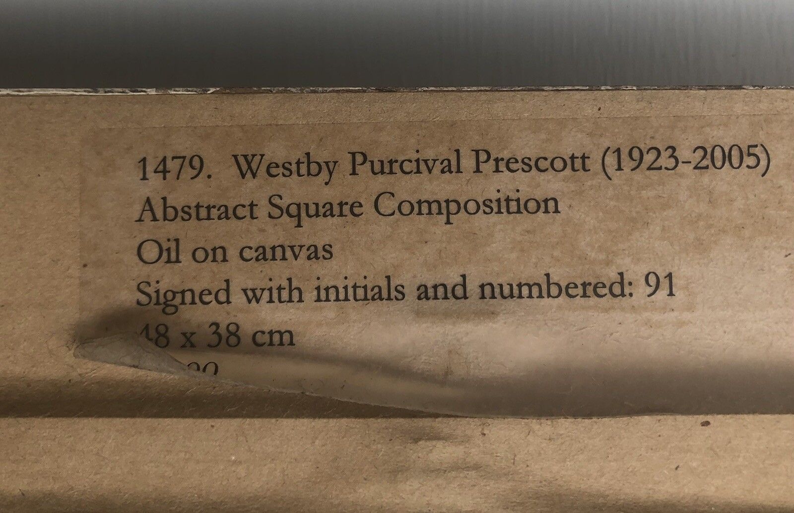 395.0 Westby William Percival Prescott British Abstract 20th Century Oil On Canvas photo