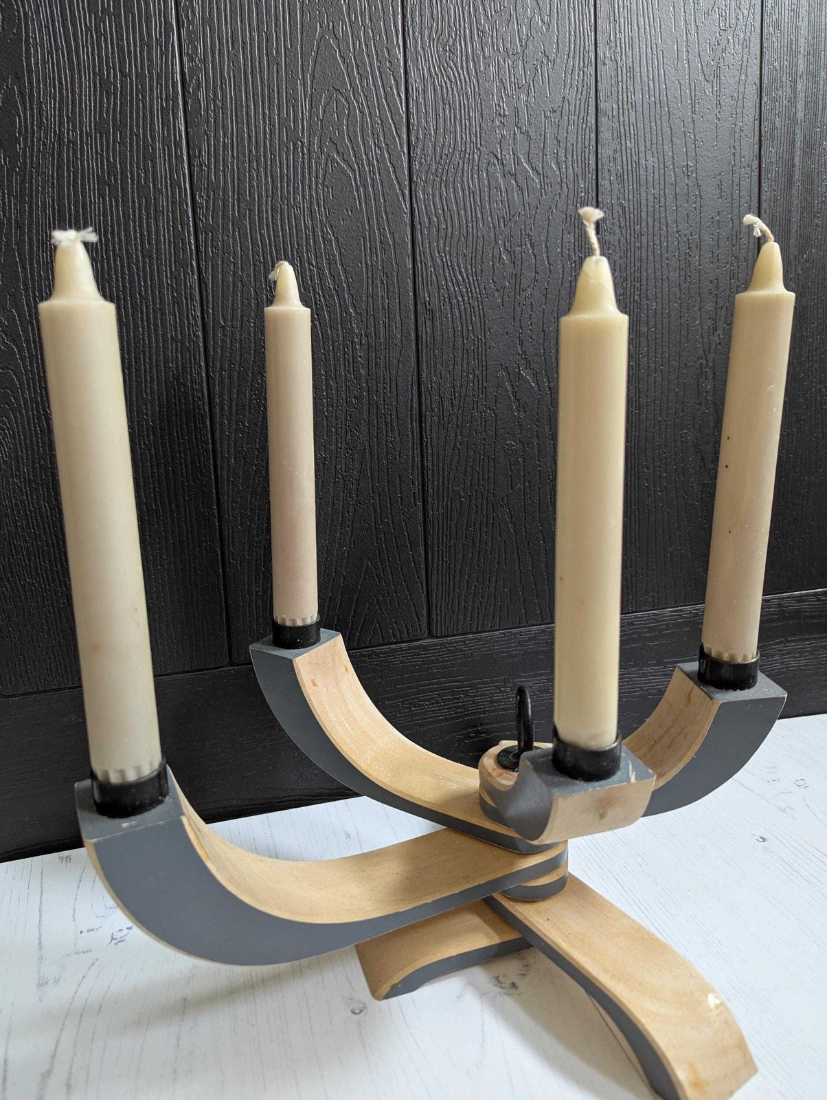 Design House Stockholm Wooden Candle Holder Candelabra Modern Contemporary Scandinavian Design photo Home Decor