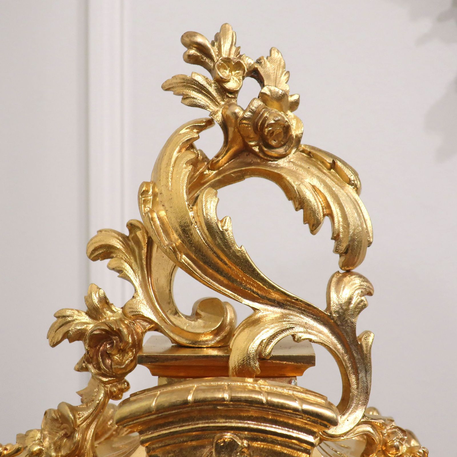 photo furniture French Louis XV Style Gilt Brass Mantel Clock By Japy Freres