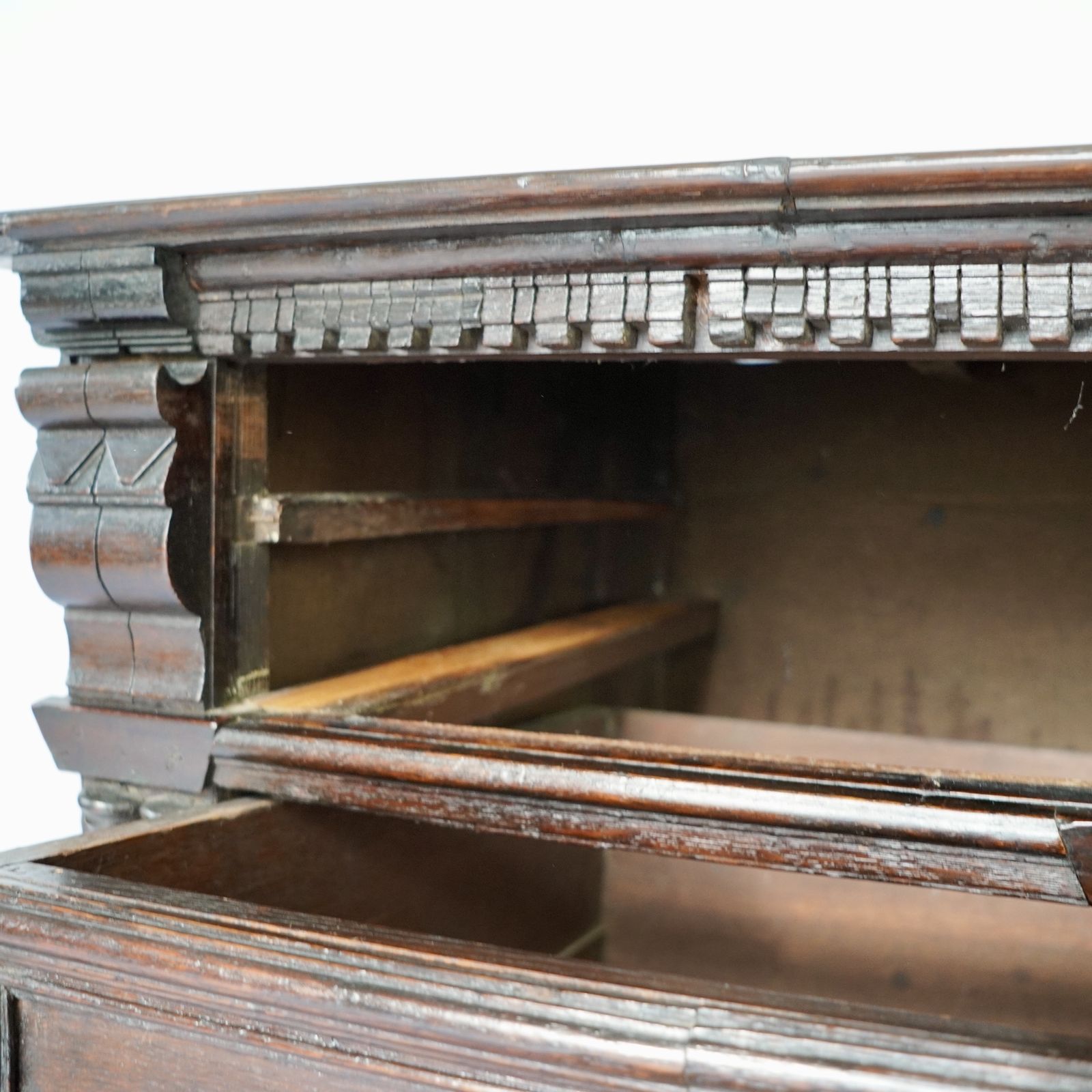 Furniture 17th Century & Later Oak Coffer/ Chest Of Drawers photo