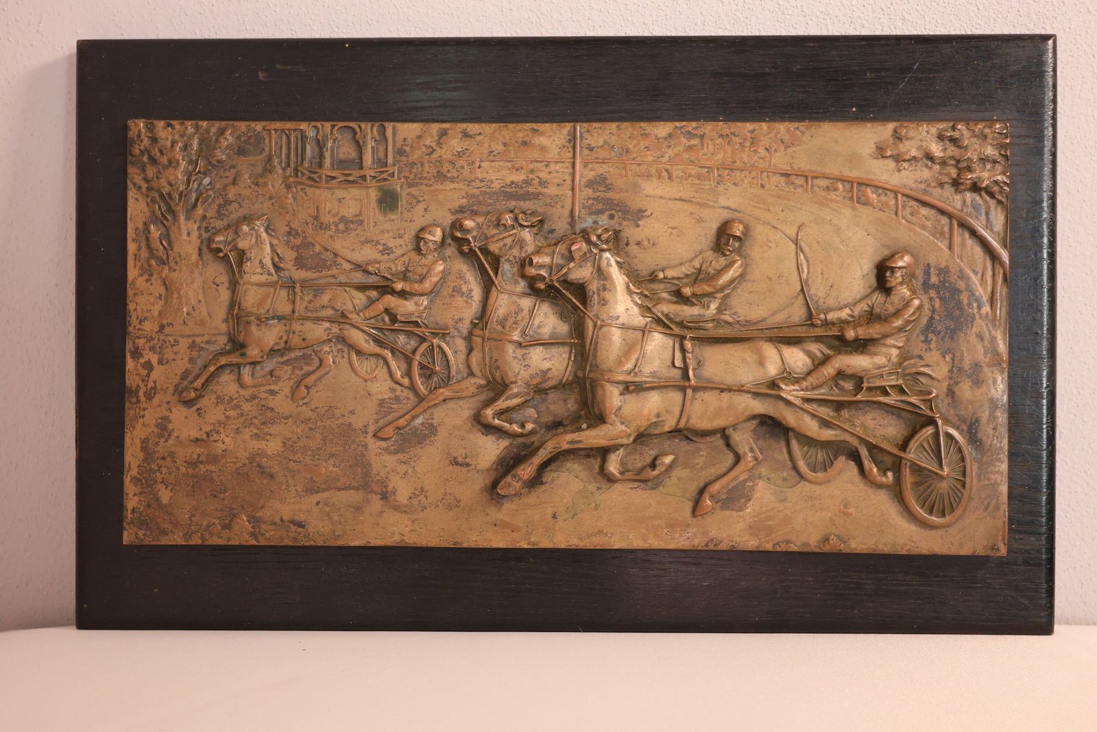 Bronze Chariot Race Relief Plaque. Bronze Plaque. Chariot Race Art. Detailed Bronze Artwork. Wall Art. Gift Idea. Mid Century Art