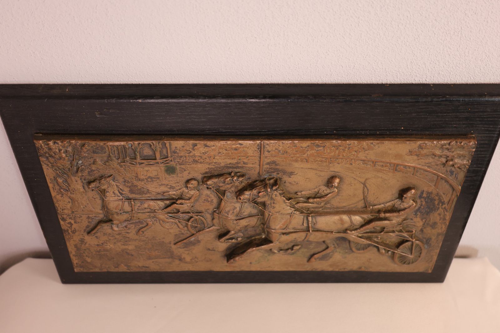 Bronze Chariot Race Relief Plaque. Bronze Plaque. Chariot Race Art. Detailed Bronze Artwork. Wall Art. Gift Idea. Mid Century Art photo furniture