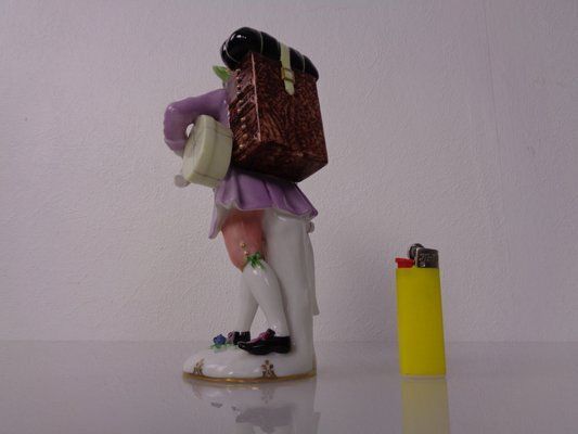 Porcelain Map Seller Figurine From Augarten Vienna, Austria, 1930s photo buy