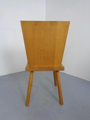 photo vintage Brutalist Oak Chairs By Göran Malmvall, Sweden, 1950s, Set Of 6