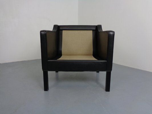 Furniture 2321 Leather Armchair By Børge Mogensen For As Fredericia Stolefabrik, Denmark, 1960s photo